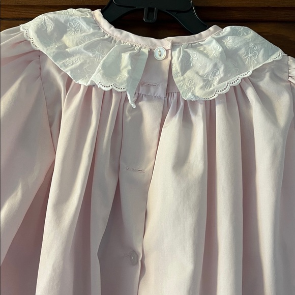 Pink Kids Dress with White Collar - Picture 3 of 4